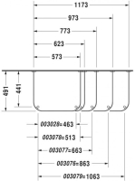 Duravit Happy D.2 fémállvány a 231860 mosdóhoz 0030281000