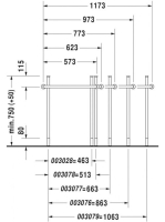 Duravit Happy D.2 fémállvány a 231810 mosdóhoz 0030761000