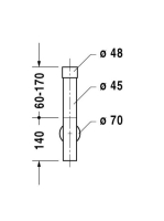 Duravit Design mosdó szifon, matt fekete 0050364600
