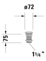Duravit Chrome túlfolyó nélküli leeresztőszelep 0050381000