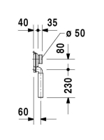 Duravit leszívószifon belső-alsó kifolyáshoz 0051110000