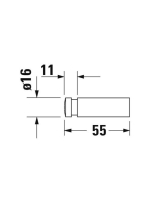 Duravit D-Code akasztó, króm 0099041000