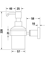 Duravit D-Code fali szappanadagoló 393 ml, króm 0099161000