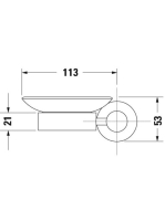 Duravit D-Code balos szappantartó, króm 0099171000