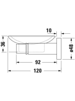 Duravit D-Code balos szappantartó, króm 0099171000