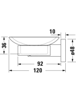 Duravit D-Code jobbos szappantartó, króm 0099181000