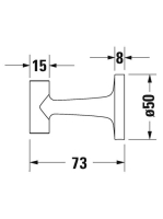 Duravit Starck T törölköző akasztó, króm 0099291000