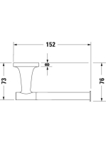 Duravit Starck T WC-papír tartó, matt fekete 0099374600