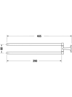 Duravit Starck T mozgatható törölközőtartó 39 cm, matt fekete 0099414600