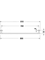 Duravit Starck T Fürdőlepedő tartó 80 cm, króm 0099431000