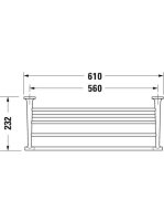 Duravit Starck T Törölközőtartó polc 60 cm, matt fekete 0099444600