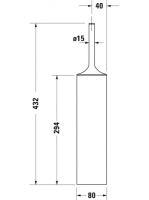 Duravit Starck T padlón álló WC kefe tartóval, króm 0099451000