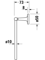 Duravit Starck T fali kéztörlő tartó, króm 0099471000