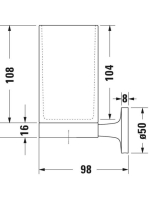 Duravit Starck T dupla pohártartó, króm 0099481000