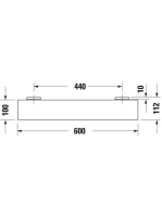 Duravit Karree fali üvegpolc 60 cm 0099501000