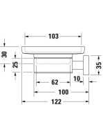 Duravit Karree szappantartó, króm 0099521000