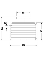 Duravit Karree szappantartó, króm 0099531000