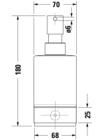 Duravit Karree szappanadagoló, króm 0099541000