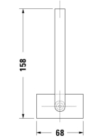 Duravit Karree fali pót WC-papír tartó, króm 0099561000