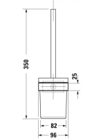 Duravit Karree fali WC kefe tartó, króm 0099571000