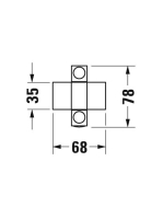 Duravit Karree dupla törölköző tartó 45 cm, króm 0099581000