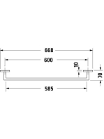 Duravit Karree törölközőtartó 60 cm, króm 0099591000