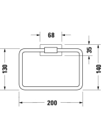 Duravit Karree kéztörlő tartó, króm 0099611000