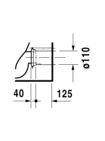 Duravit Starck 3 falra tolható álló WC csésze 37x56 vario kifolyással 0124090000