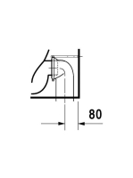Duravit Starck 3 falra tolható álló WC csésze 37x56 vario kifolyással 0124090000