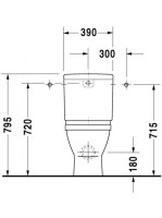 Duravit Starck 3 monoblokk WC csésze 36x65,5 cm hátsó kifolyású 0126090000