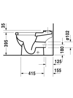 Duravit Starck 3 monoblokk WC csésze 36x65,5 cm hátsó kifolyású 0126090000