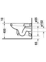 Duravit 1930 WonderGliss fali WC csésze 01820900001