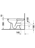 Duravit 1930 hátsós monoblokk WC csésze 0227090000