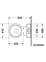 Duravit Starck 1 monoblokk WC csésze vario kifolyás 41,5x64, WonderGliss bevonattal 02330900641