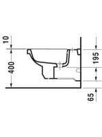 Duravit 1930 WonderGliss fali bidé 02661000001