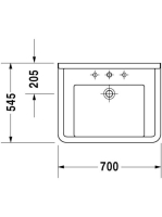Duravit Starck 3 mosdó Vital 700mm 0309700000