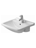 Duravit Starck 3 félig beépíthető kerámia mosdó 55x46 cm, WonderGliss bevonattal 03105500001
