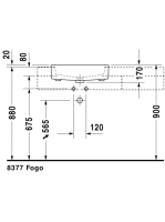 Duravit Vero félig beépíthető kerámia mosdó 55x47 cm 0314550000