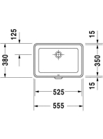 Duravit 2nd floor beépíthető mosdó 55,5x38 0316530000