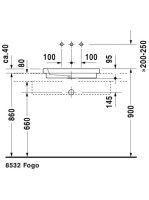 Duravit 2nd floor WonderGliss beépíthető mosdó 58x41,5 03175800291