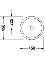 Duravit Architec beépíthető mosdó 45x45 0318450000