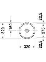 Duravit Architec beépíthető mosdó 32x32 0319270000