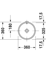 Duravit Architec beépíthető mosdó 36x36 0319320000