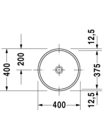 Duravit Architec beépíthető mosdó 40x40 0319370000