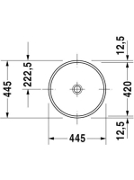 Duravit Architec beépíthető mosdó 44,5x44,5 0319420000