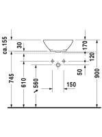 Duravit Bacino ráültethető mosdótál 42x42 cm 0325420000