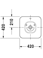Duravit Bacino 42x42 cm ráültethető kerámia mosdótál 0333420000