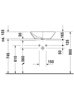 Duravit Bacino ráültethető mosdótál 0334520000