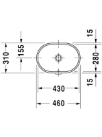 Duravit Foster beépíthető mosdó 46x31 0336430000