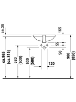 Duravit Foster beépíthető mosdó 46x31 0336430000